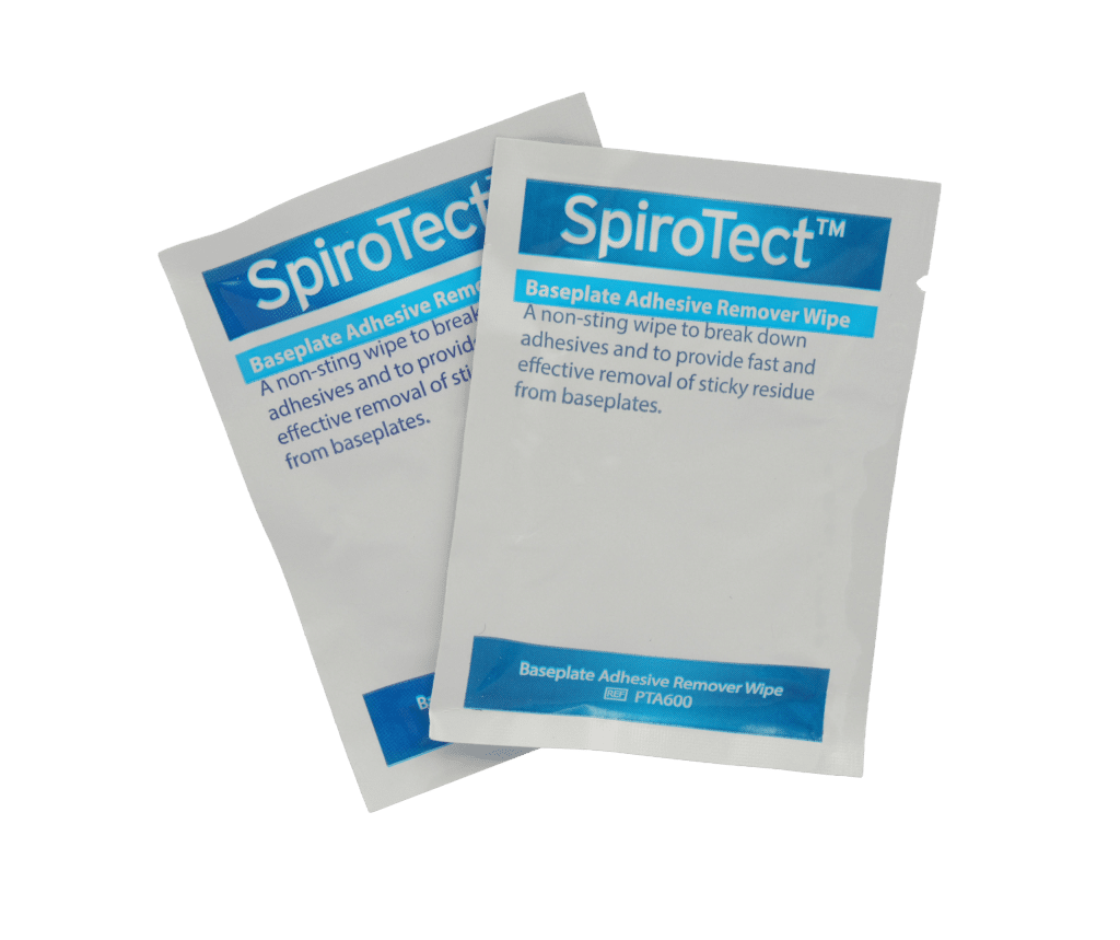 Spirotect Baseplate Adhesive Remover Wipes - Sheffmed